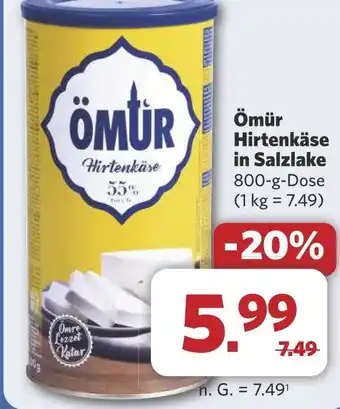 Combi Ömür Hirtenkäse in Salzlake aanbieding