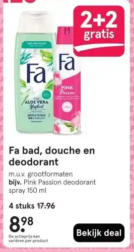 Etos Fa bad, douche en deodorant aanbieding