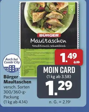 Combi Bürger Maultaschen aanbieding
