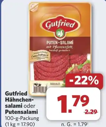 Combi Gutfried Hähnchen- salami oder Putensalami aanbieding