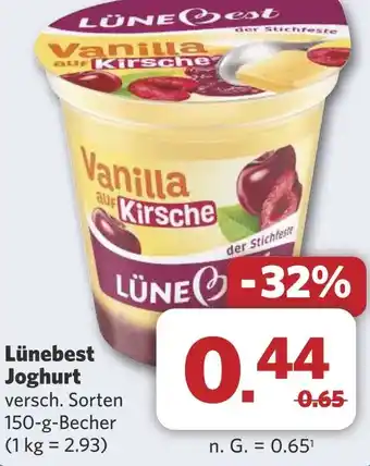 Combi Lünebest Joghurt aanbieding
