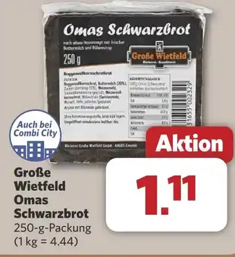 Combi Große Wietfeld Omas Schwarzbrot aanbieding