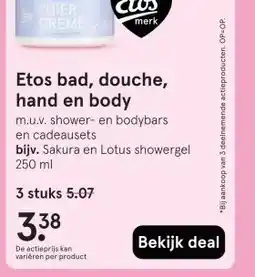 Etos Etos bad, douche, hand en body aanbieding