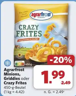 Combi Agrarfrost Minions, Griddies oder Crazy Frites aanbieding