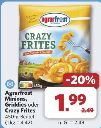 Combi Agrarfrost Minions, Griddies oder Crazy Frites aanbieding
