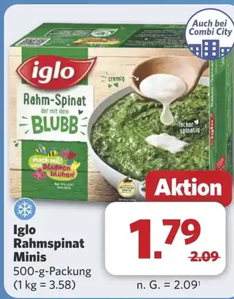 Combi Iglo Rahmspinat Minis aanbieding