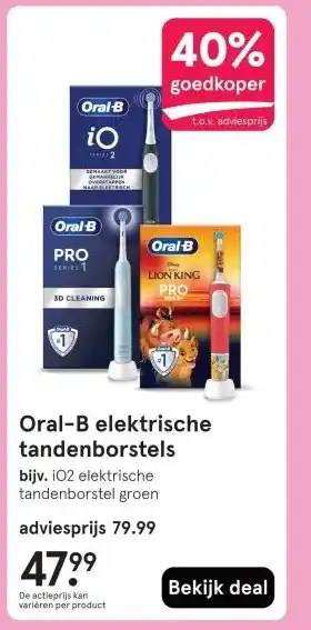 Etos Oral-B elektrische tandenborstels aanbieding