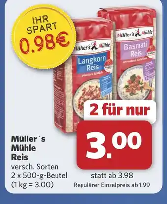 Combi Müller's Mühle Reis aanbieding