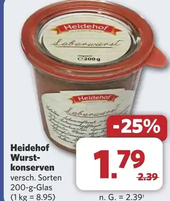 Combi Heidehof Wurst- konserven aanbieding