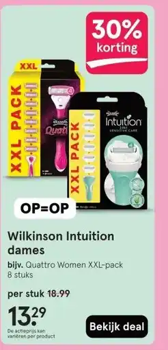 Etos Wilkinson Intuition dames aanbieding