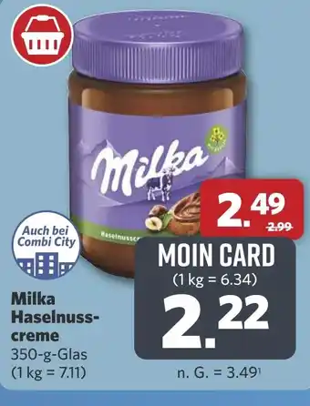 Combi Milka Haselnuss creme aanbieding