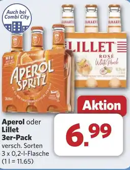 Combi Aperol oder Lillet 3er-Pack aanbieding