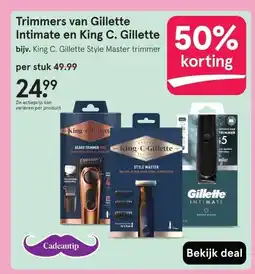 Etos Trimmers van Gillette Intimate en King C. Gillette aanbieding