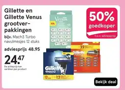 Etos Gillette en Gillette Venus grootver- pakkingen aanbieding