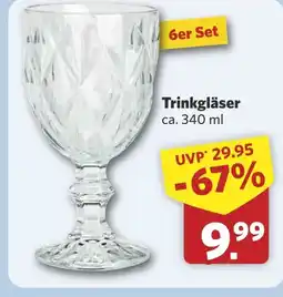 Combi Trinkgläser ca. 340 ml aanbieding