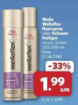 Combi Wella Wellaflex Haarspray oder Schaum- festiger aanbieding