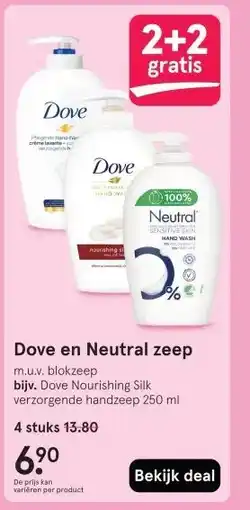Etos Dove en Neutral zeep aanbieding