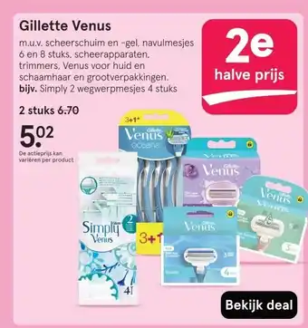 Etos Gillette Venus aanbieding