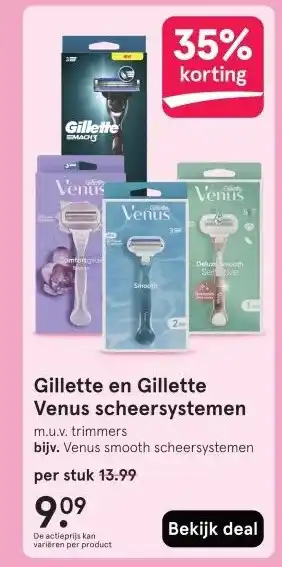 Etos Gillette en Gillette Venus scheersystemen aanbieding