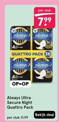 Etos Always Ultra Secure Night Quattro Pack aanbieding
