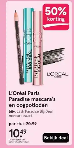 Etos L'Oréal Paris Paradise mascara's en oogpotloden aanbieding