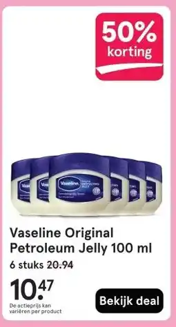 Etos Vaseline Original Petroleum Jelly 100 ml aanbieding