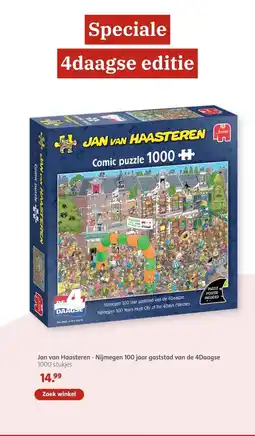 Bruna Jan van Haasteren - Nijmegen 100 jaar gaststad van de 4Daagse 1000 stukjes aanbieding