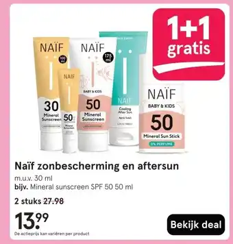 Etos Naïf zonbescherming en aftersun aanbieding