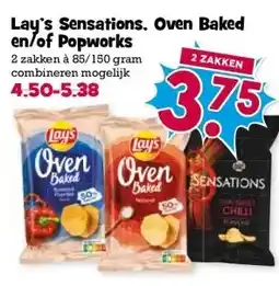 Boon`s Markt Lay's Sensations. Oven Baked en/of Popworks aanbieding