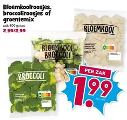 Boon`s Markt Bloemkoolroosjes. broccoliroosjes of groentemix aanbieding
