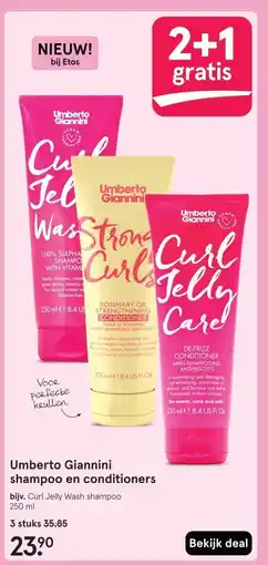 Etos Umberto Giannini shampoo en conditioners aanbieding