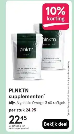 Etos PLNKTN supplementen' aanbieding