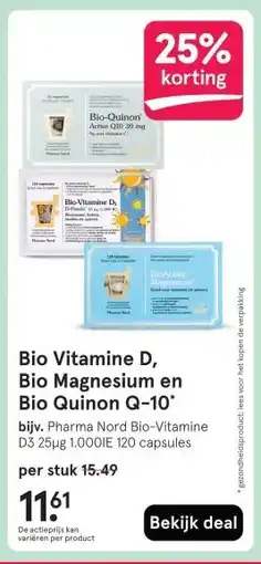 Etos Bio Vitamine D, Bio Magnesium en Bio Quinon Q-10° aanbieding