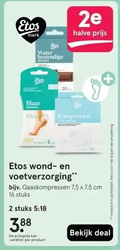 Etos Etos wond- en voetverzorging** aanbieding