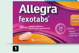 Etos Allegra Fexotabs Hooikoortstabletten 10 stuks*** fexofenadine aanbieding