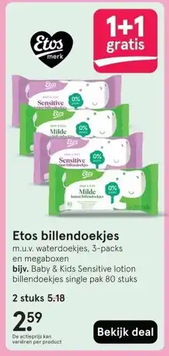 Etos Etos billendoekjes aanbieding