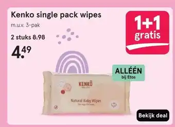 Etos Kenko single pack wipes aanbieding