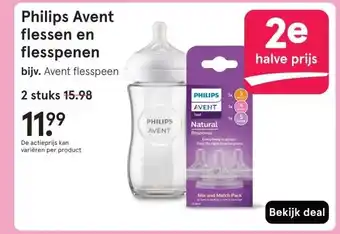 Etos Philips Avent flessen en flesspenen aanbieding