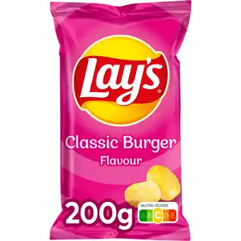 Jumbo Lay's Classic Burger Chips 200 gr aanbieding