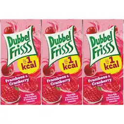 Jumbo DubbelFrisss 1Kcal Framboos - Cranberry 6-pack 0,2L aanbieding