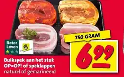 Nettorama Buikspek aan het stuk OP=OP! of speklappen aanbieding