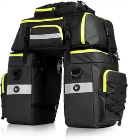 Amazon Fietstas, multifunctioneel, bagagedragertas, scheurvast, grote bagagetassen met regenhoes aanbieding