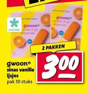 Nettorama gwoonº sinas vanille ijsjes aanbieding