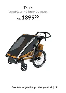 Babypark Thule Chariot G3 Sport 2 fietskar aanbieding