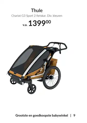 Babypark Thule Chariot G3 Sport 2 fietskar aanbieding