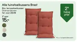Leen Bakker Alle tuinstoelkussens Brest aanbieding