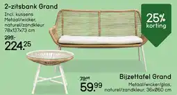 Leen Bakker 2-zitsbank Grand aanbieding
