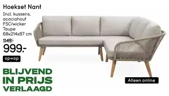 Leen Bakker Hoekset Nant aanbieding