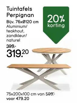 Leen Bakker Tuintafels Perpignan aanbieding