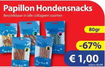 Die Grenze Papillon Hondensnacks aanbieding